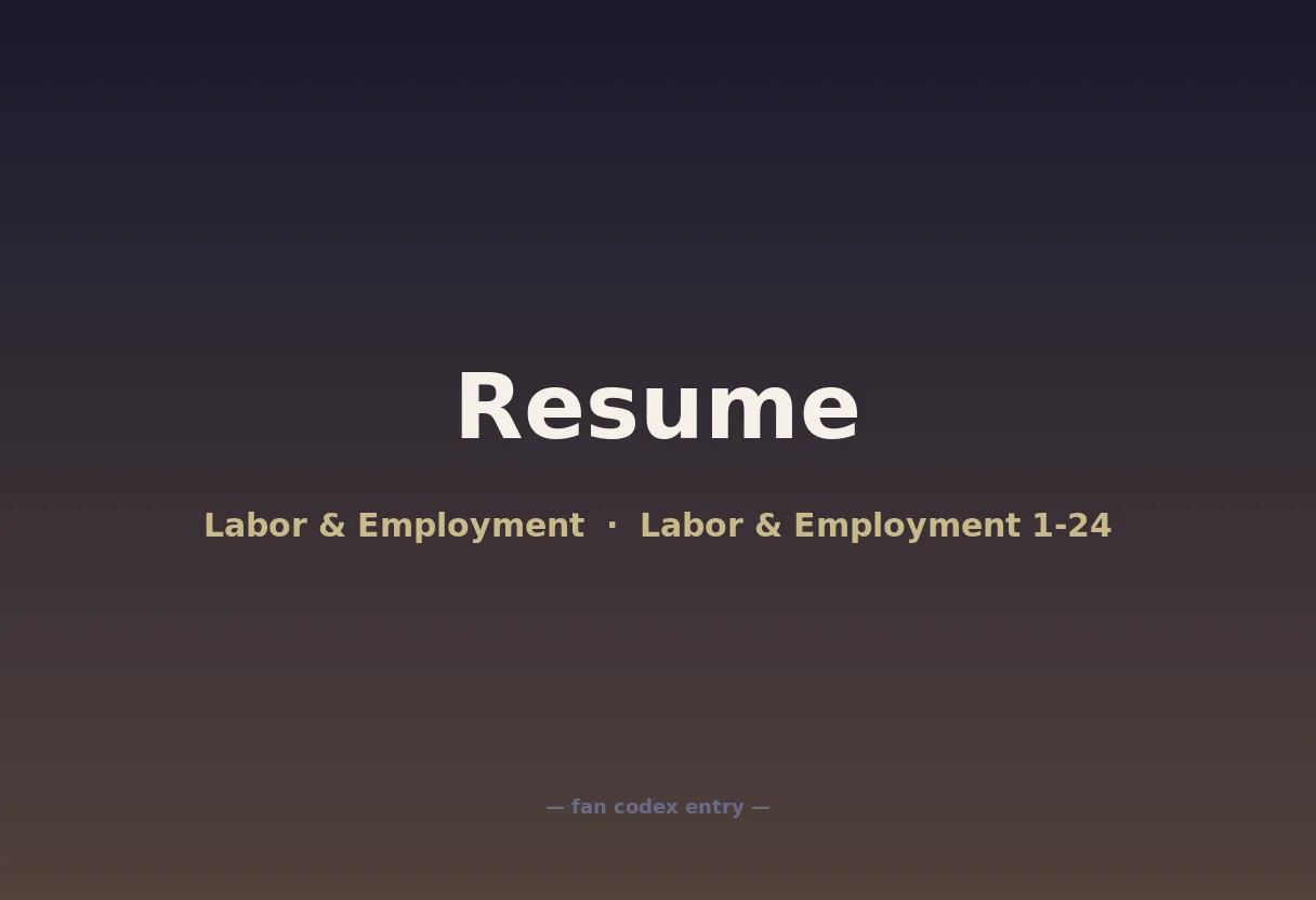 Resume
