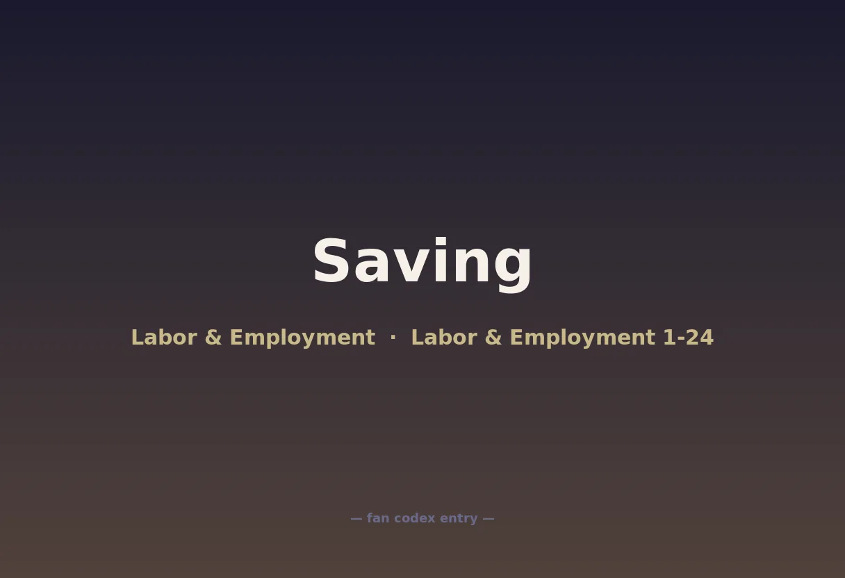 Saving