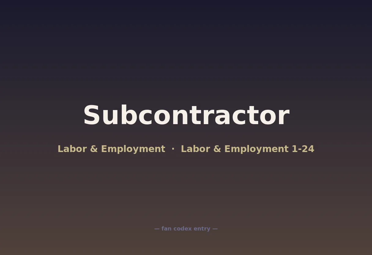 Subcontractor
