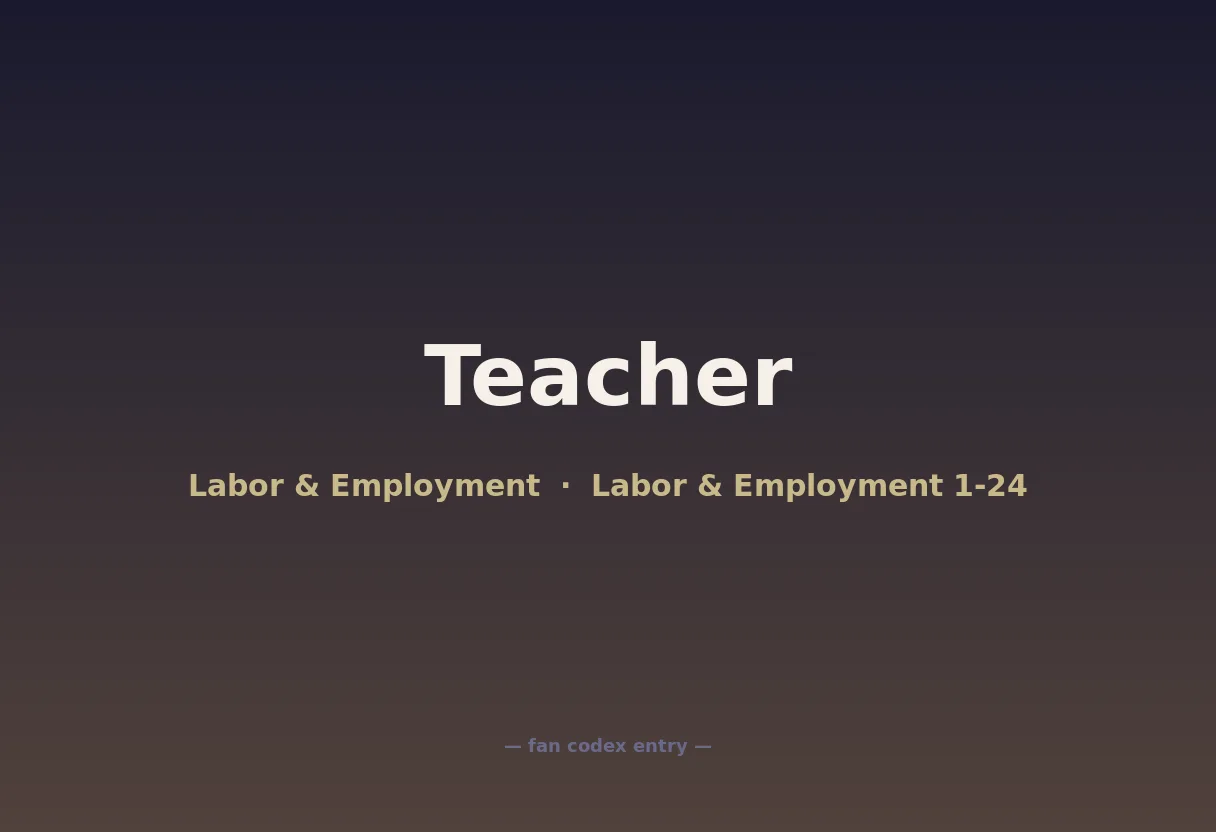 Teacher