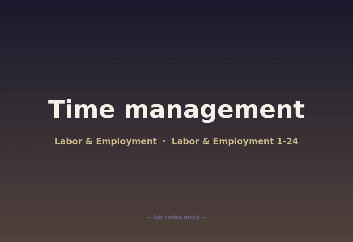 Time management