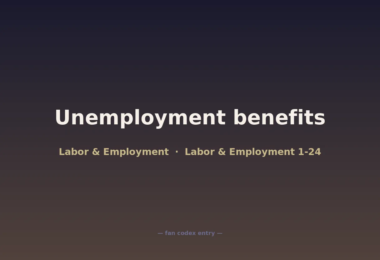 Unemployment benefits