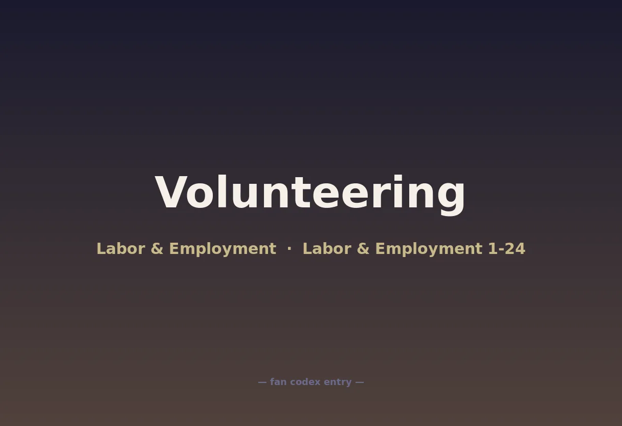 Volunteering