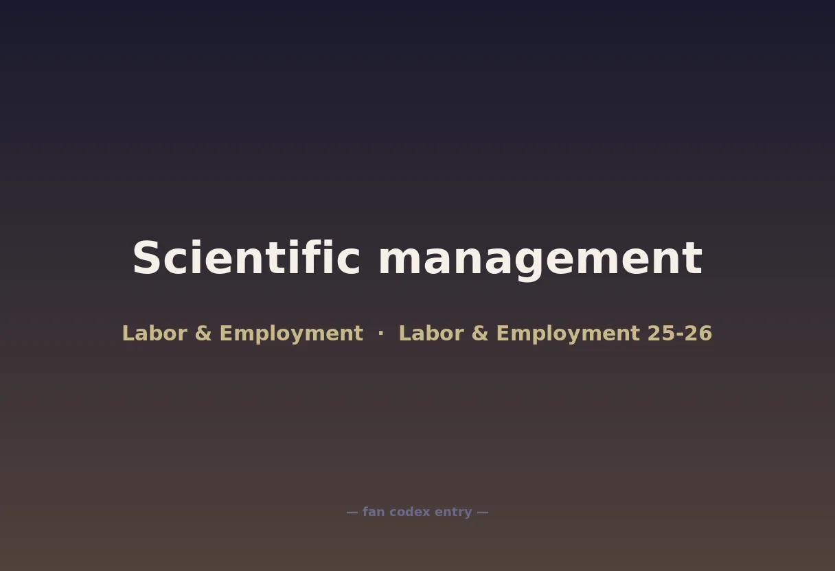 Scientific management